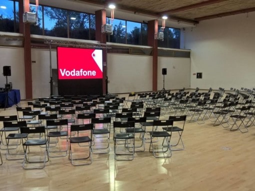 Allestimento audiovisivo per meeting interno Vodafone